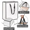 Torby papierowe z uchwytami, 10 sztuk, 18x10x23 cm, białe, Podgląd zdjęcia produktu 3