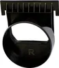 A black plastic drainage channel component with a circular opening and a ribbed top section. Anteprima dell’immagine prodotto