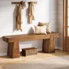 Banc en bois massif, banc d'entrée de style rustique en Voir les images du produit 14