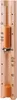 A wooden hourglass with orange sand and minute markings. Produktbild-Vorschau