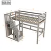 A diagram of a gray bunk bed with dimensions labeled in centimeters. Produktbild-Vorschau