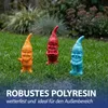 Gartenzwerg 6er Set Polyresin pink gelb grün rot orange Produktbild-Vorschau 6