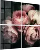 DEQORI Glasbild Echtglas 4x50x50 cm 'Nostalgische Blüte' Produktbild-Vorschau 1