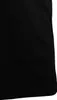 A close-up view of a black t-shirt. Produktbild-Vorschau
