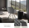 Fauteuil pivotant en velours Lucia, rembourré - gris Voir les images du produit 4