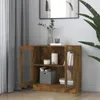 vidaXL Armoire vitrine chêne fumé 82,5x30,5x80 cm Bois Voir les images du produit 3