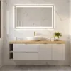 RODAN | Szafka pod umywalkę - Beżowa - 160 cm - Z Blatem - Podgląd zdjęcia produktu 4