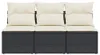vidaXL Gartensofa mit Kissen 3-Sitzer Schwarz Poly Rattan Produktbild-Vorschau 4