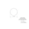 A technical drawing of a circular cutout for a countertop with dimensions and text labels. Produktbild-Vorschau