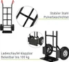 Skládací ruční vozík 21065, přepravní vozík s velkými Náhled obrázku produktu 4