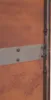 A close-up view of a metal panel with a rusted finish, showing a horizontal metal band secured with bolts. Produktbild-Vorschau
