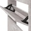 vidaXL Schuhschrank Betongrau 59x17x150 cm Holzwerkstoff Produktbild-Vorschau 7