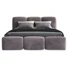 Polsterbett STAR -OM 140 x 200 mit Bettkasten. Farbe: Grau Produktbild-Vorschau 4
