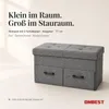 ONBEST Sitzbank mit Stauraum | 2 Schubladen | Grau | 110 kg Produktbild-Vorschau 5