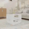 vidaXL Konferenční stolek bílý 55x55x43 cm Materiál dřevo Náhled obrázku produktu 3