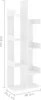 A white bookshelf with dimensions indicated. Náhled obrázku produktu