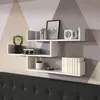 Trzypoziomowa półka wisząca, nowoczesna ścienna do salonu, Podgląd zdjęcia produktu 3