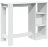 vidaXL Barový stůl s policí bílý 124x46x103,5 cm materiál Náhled obrázku produktu 6