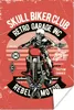 MuchoWow® Poster Motorrad - Totenkopf - Vintage - Zitat Produktbild-Vorschau 1