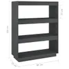 vidaXL Étagère à livres/séparation de pièce Gris 80x35x103 Voir les images du produit 8