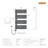 S'AFIELINA 1041x600 mm Elektrischer Badheizkörper Produktbild-Vorschau 2