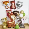 Tierkopf Folienballon Set Waldtiere für Kinder Geburtstag Produktbild-Vorschau 4