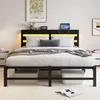 Zerbaco Polsterbett 140x200 cm, mit LED-Beleuchtung und Produktbild-Vorschau 1
