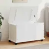 vidaXL Truhe mit Rollen ALTA Weiß 73x39,5x43 cm Massivholz Produktbild-Vorschau 2