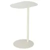 A white side table with an oval top and a round base. Anteprima dell’immagine prodotto