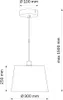 Lampa wisząca ELEN biało-złota 1xE27x20W tkanina Podgląd zdjęcia produktu 3