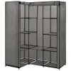 vidaXL Eckkleiderschrank Grau 130 x 87 x 169 cm Voir les images du produit 2