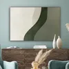 Leinwand Bilder 120x80 cm - Japandi - Linie - Beige - Grün, Produktbild-Vorschau 4