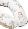 Boho Bears & Cappuccino Soft Velvet V-förmige Kissen Produktbild-Vorschau 4