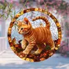 GKA XL Sonnenfänger süße braune Katze 20 cm Buntglas Produktbild-Vorschau 4