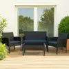 4-teiliges Polyrattan Lounge-Set mit Tisch Gartenmöbel Set Produktbild-Vorschau 3