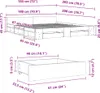 vidaXL Rám postele se zásuvkami bílý 180x200 cm materiál na Náhled obrázku produktu 8