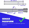 Klemmstange Silber 80-125cm ausziehbar, Ø22/25mm, Produktbild-Vorschau 2