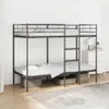 vidaXL Letto a castello senza materasso nero 90x190 cm in Anteprima dell’immagine prodotto 2