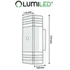 LUMILED kinkiet zewnętrzny z czujnikiem ruchu kinkiet Podgląd zdjęcia produktu 4