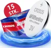 A product shot of batteries and their packaging, with a blue energy-like effect around them. Produktbild-Vorschau