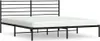 vidaXL Postel s čelem kovová černá 200x200 cm Náhled obrázku produktu 1