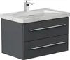 Badmöbel Marmor Carrara White YAMO 75 cm 1 Hahnloch Produktbild-Vorschau 3