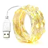 20M USB 200 LED Weihnachtslichter Wasserdicht Kupferdraht Produktbild-Vorschau 1