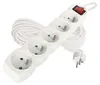 Prodlužovací kabel 10 m / 5 zásuvek / s vypínačem / bílý / PVC / 1 mm2 Podgląd zdjęcia produktu
