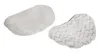 Two white mop pads are shown against a white background. One pad is fluffy and plain white, while the other has a textured pattern of gray zigzags. Podgląd zdjęcia produktu