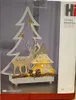 Holzdekoration Weihnachten 10 LED Holz Tannenbaum Reh Frohe Produktbild-Vorschau 6