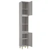 A tall, narrow cabinet with several shelves and two doors, one of which is open. Náhled obrázku produktu