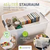 Juskys Aufbewahrungsbox mit Deckel - 4er Set Kunststoff Produktbild-Vorschau 6