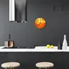 Glasuhr Wanduhr Küchenuhr Echt-Glas 30fi cm Sonne orange Produktbild-Vorschau 3