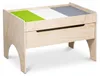 Buxibo kindertafel met bouwplaat en opbergla. Houten Productafbeelding-voorbeeld 1